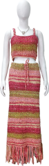 Crochet top and long skirt crochet suit