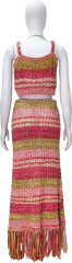 Crochet top and long skirt crochet suit
