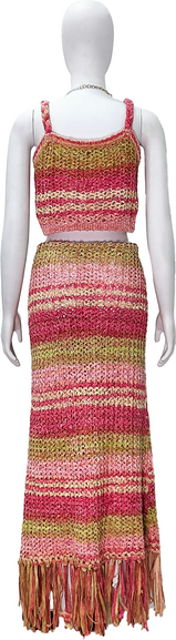 Crochet top and long skirt crochet suit