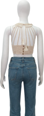 Halter neck woven vest