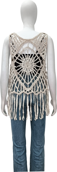 Sleeveless Hollow Hand-woven Tank Top