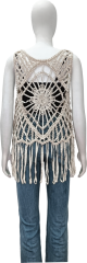 Sleeveless Hollow Hand-woven Tank Top