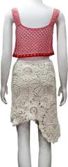ODM Pink Crochet Hollow Crochet Vest