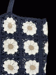 Hollow knitted cropped vest