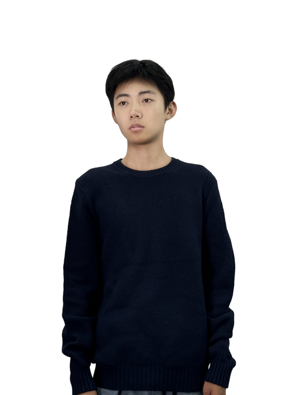 Dark blue crew neck sweater