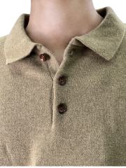 turn-down collar knitted pullover