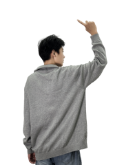 stand collar knitted pullover