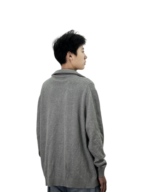stand collar knitted pullover