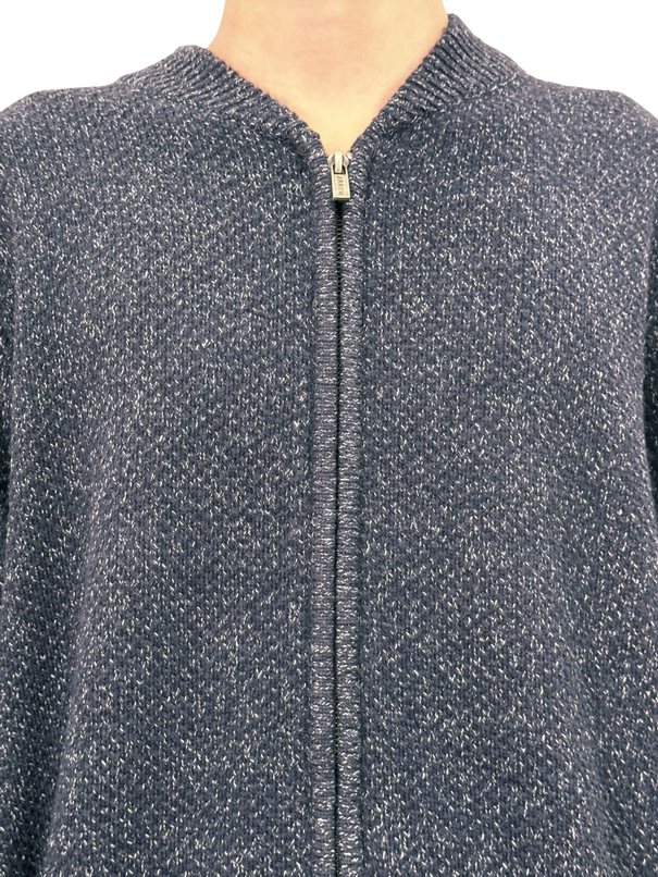 Zippered knitted cardigan