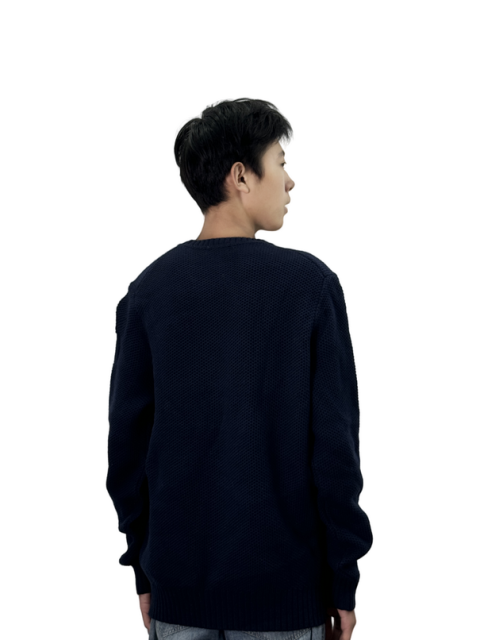 Dark blue crew neck sweater