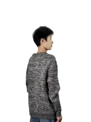 Crewneck knitted grey sweater