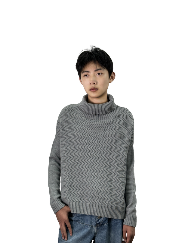 Turtleneck gray pullover