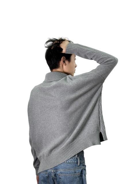 Turtleneck gray pullover
