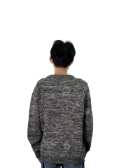 Crewneck knitted grey sweater