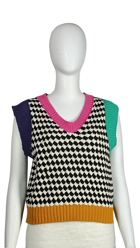 Factory Round neck long sleeve colorful pattern sweater