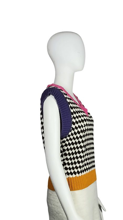 Factory Round neck long sleeve colorful pattern sweater