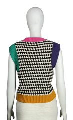 Factory Round neck long sleeve colorful pattern sweater