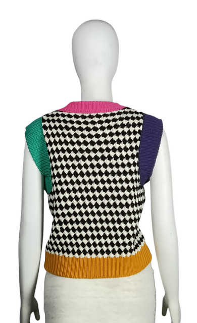 Factory Round neck long sleeve colorful pattern sweater