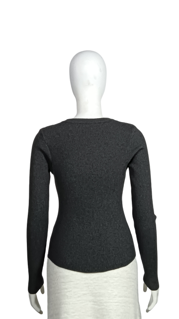 Custom Square neck irregular knit sweater