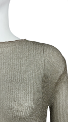 ODM fashion Metallic micro-transparent sweater
