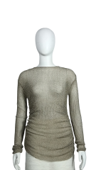 ODM fashion Metallic micro-transparent sweater