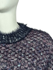 Wholesales Crew neck tweed sweater