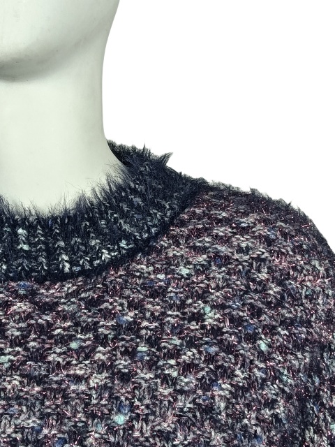 Wholesales Crew neck tweed sweater