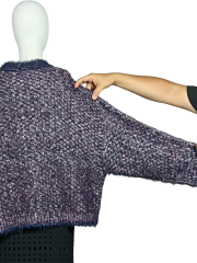 Wholesales Crew neck tweed sweater