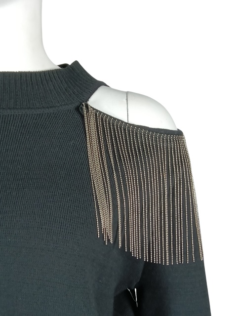 Custom Asymmetrical design knitted suit (top + skirt)