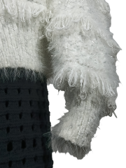 V-neck long-sleeved plush cardigan