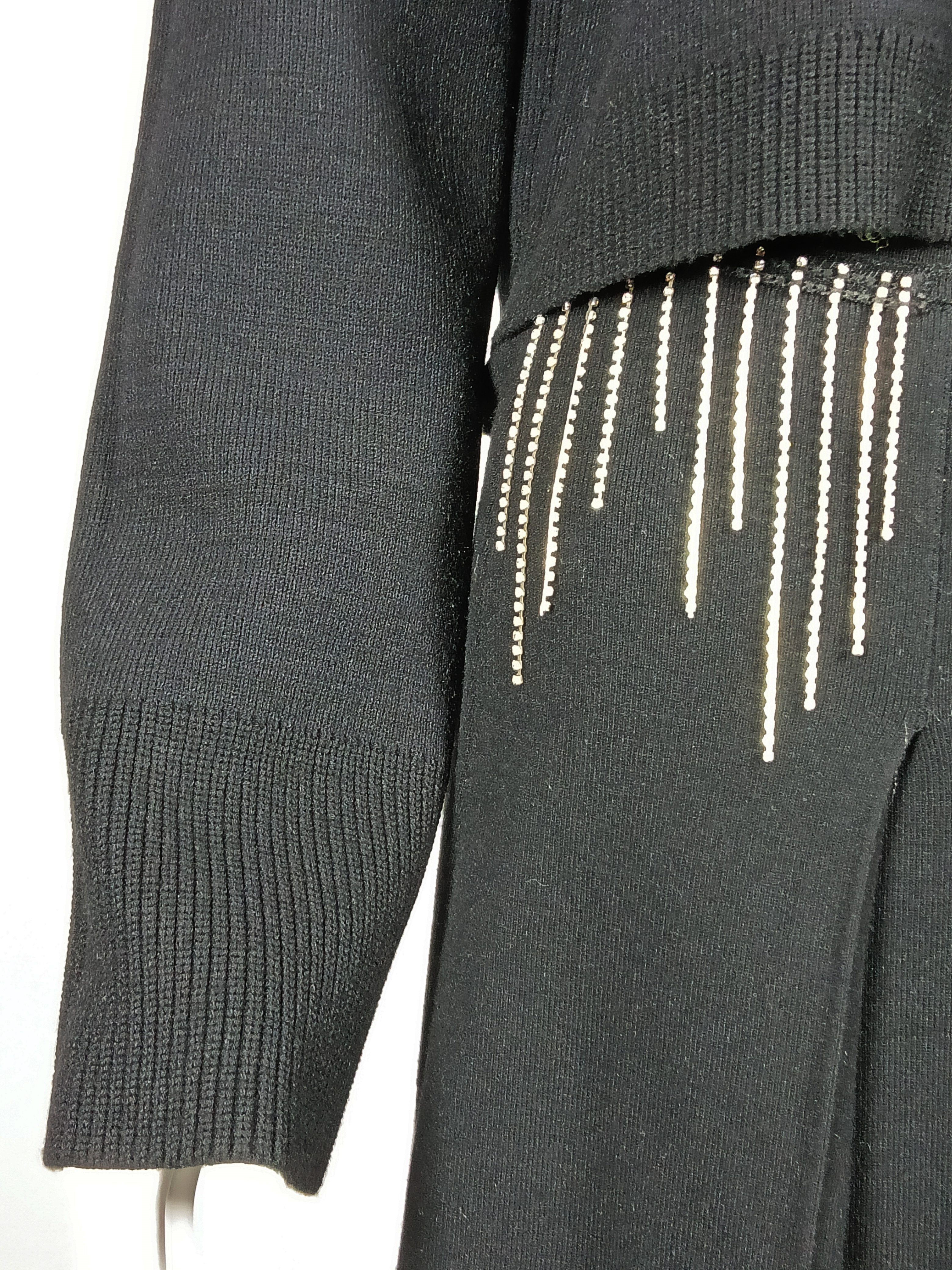 Custom Asymmetrical design knitted suit (top + skirt)