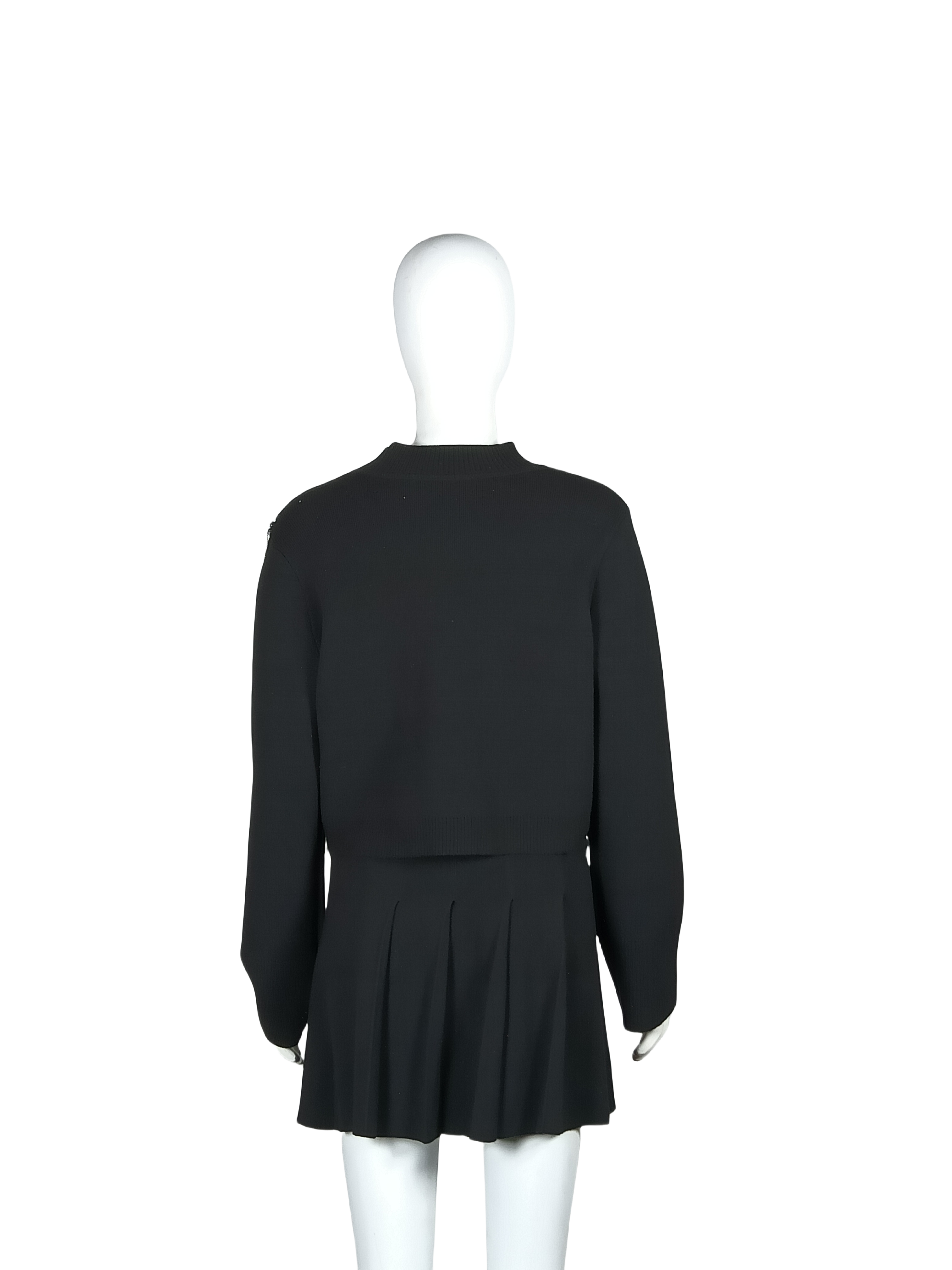 Custom Asymmetrical design knitted suit (top + skirt)