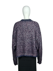 Wholesales Crew neck tweed sweater