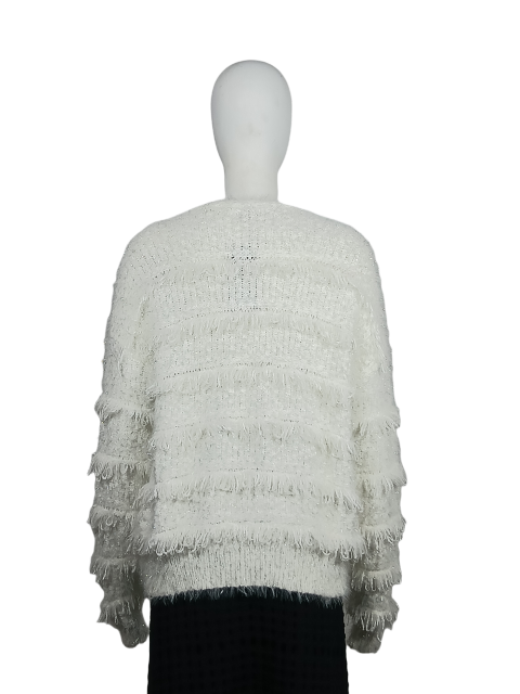 V-neck long-sleeved plush cardigan