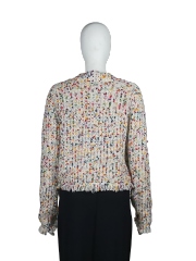 Multicolor yarn wool cardigan