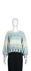 Customize Ombre Colored Irregular Hem Sweater