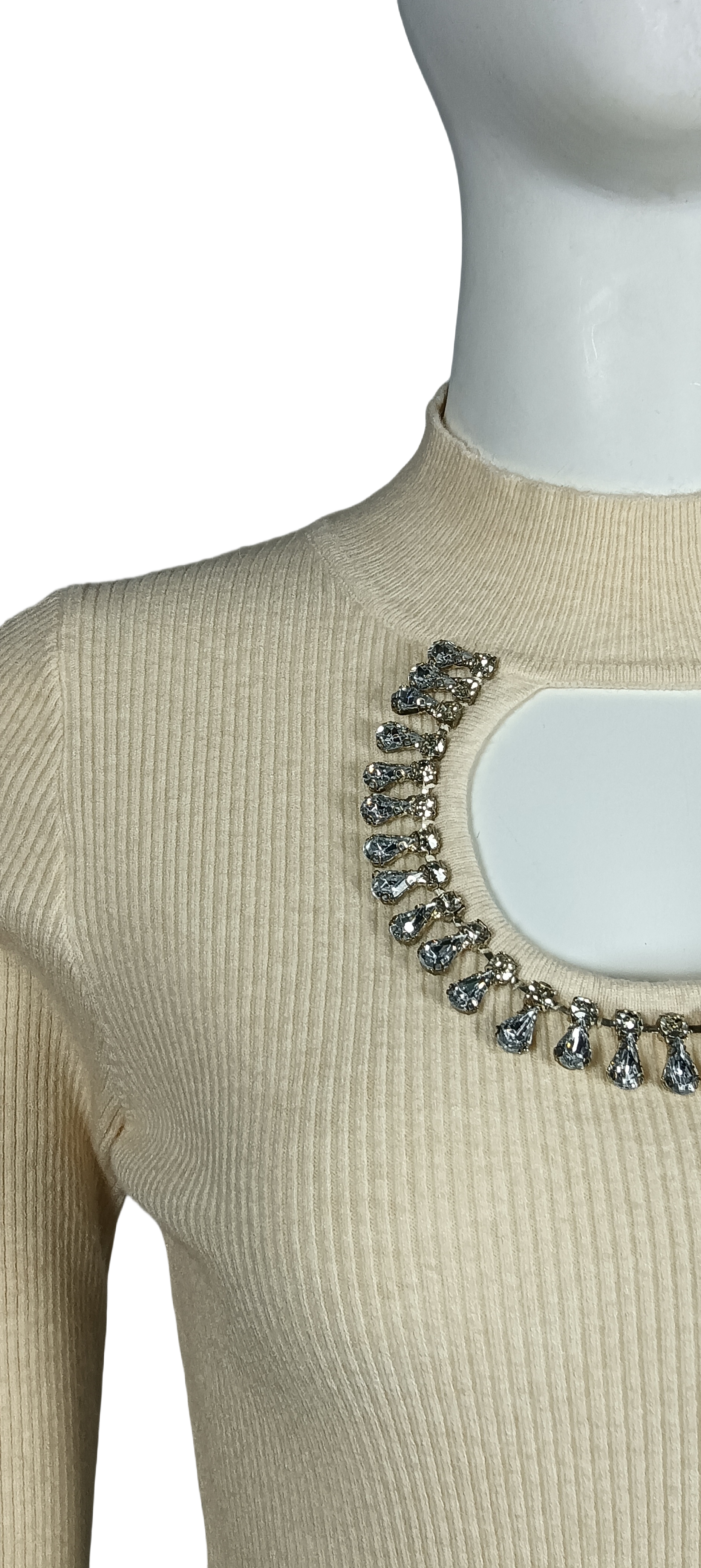 ODM Knitted sweater with cutout design on the chest