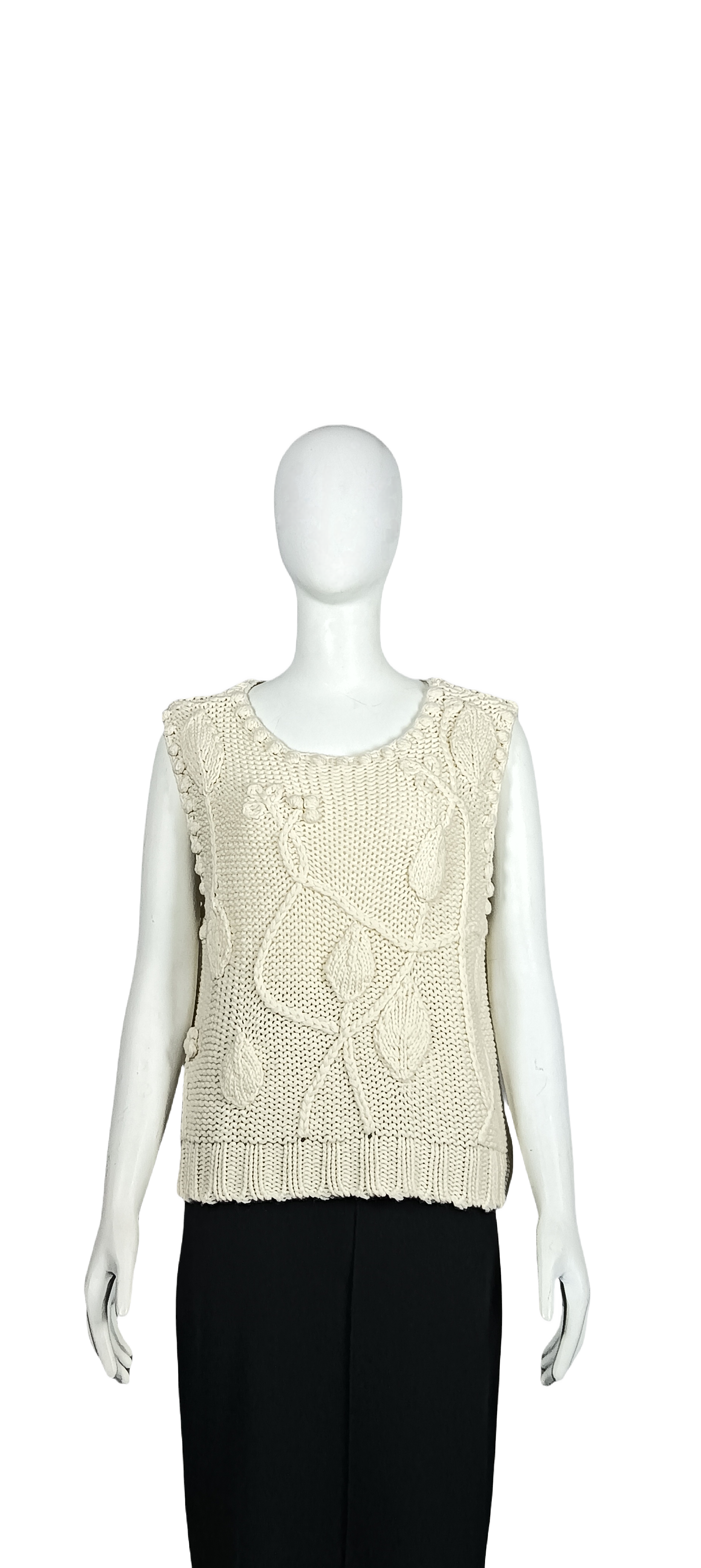 Custom Chunky Knit Woven Knit Vest