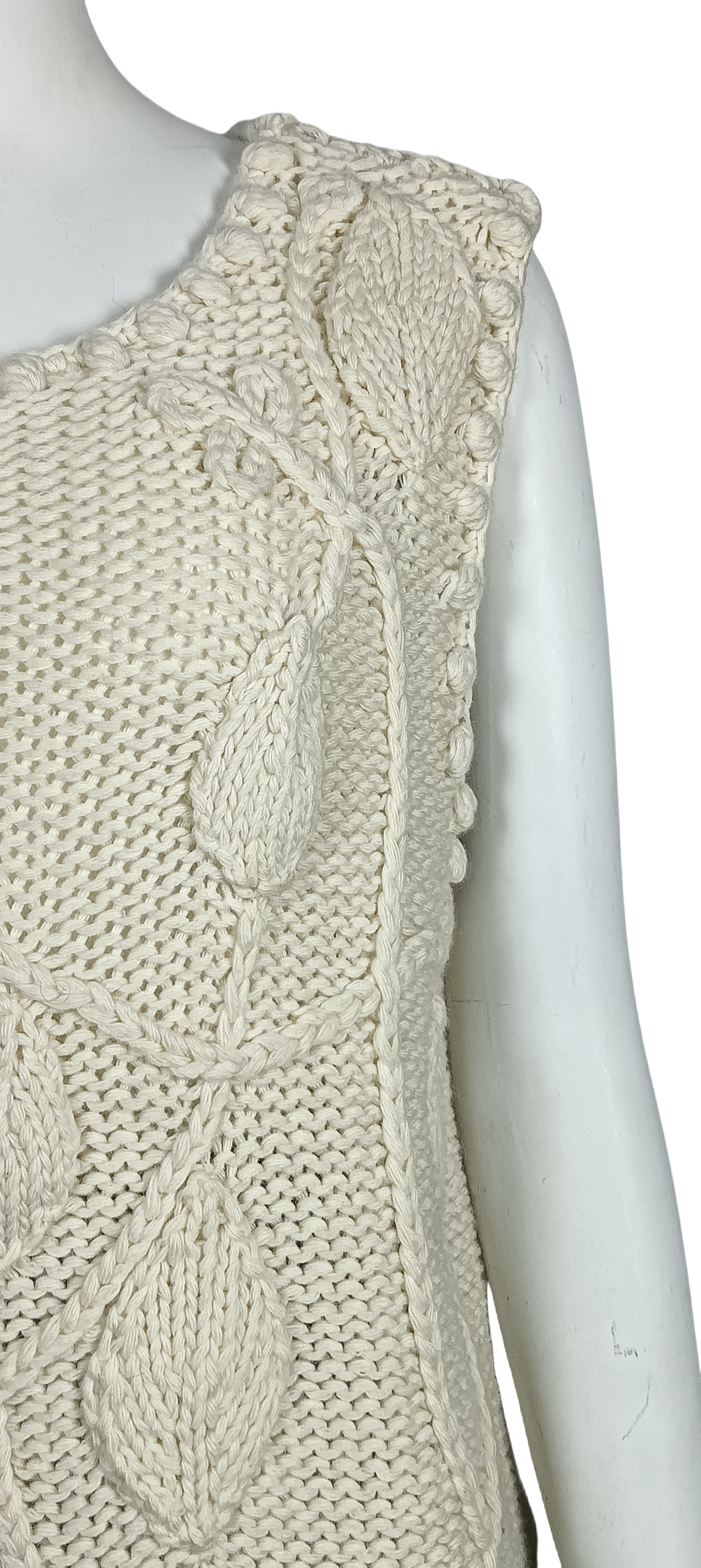 Custom Chunky Knit Woven Knit Vest