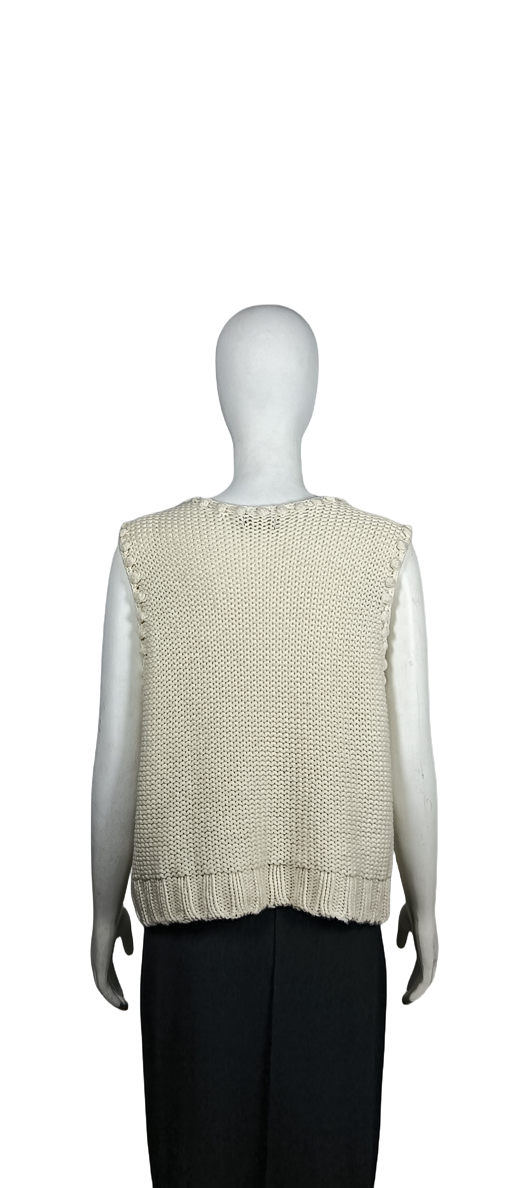 Custom Chunky Knit Woven Knit Vest