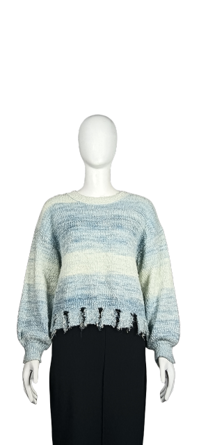 Customize Ombre Colored Irregular Hem Sweater
