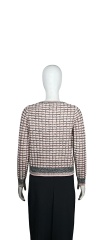 Black and pink Chanel style knitted cardigan