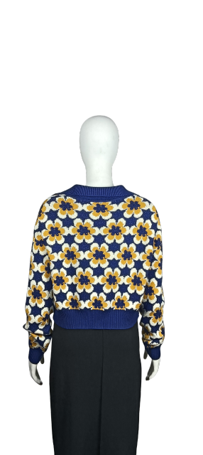 OEM Yellow and White Floral Sweater