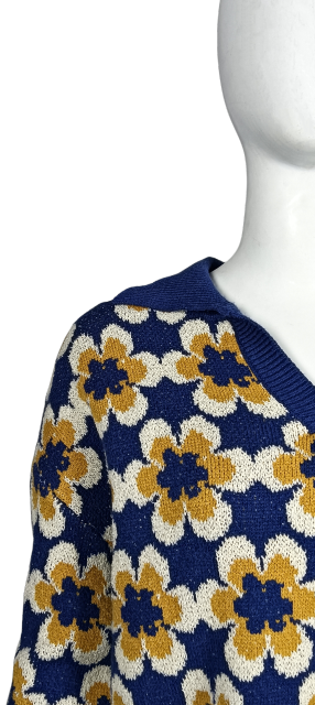 OEM Yellow and White Floral Sweater