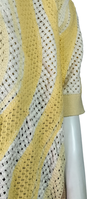 Colorblock Striped Hollow Cardigan Beach Jacket