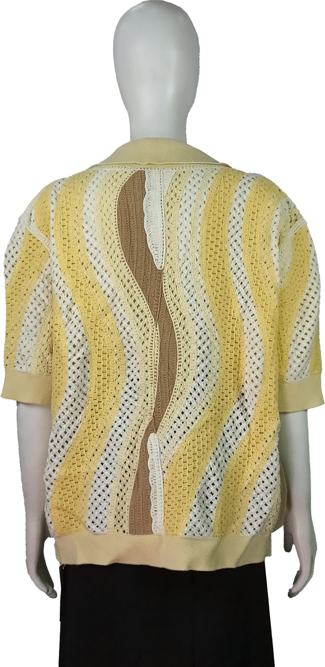 Colorblock Striped Hollow Cardigan Beach Jacket