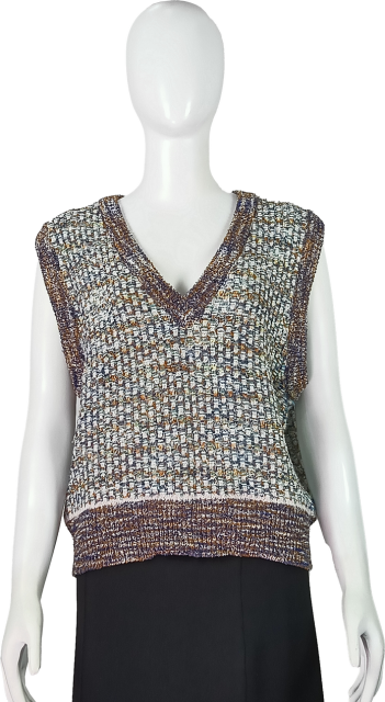 Supply Vintage contrast knitted vest
