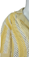 Colorblock Striped Hollow Cardigan Beach Jacket