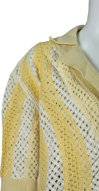 Colorblock Striped Hollow Cardigan Beach Jacket