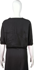 Simple dark pinstripe knitted short sleeves
